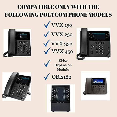 ספק כוח Neupo 15 וואט | מתאם כוח החלפה תואם לטלפונים IP של Polycom VoIP Poly Edge B, E400, E300 Series,